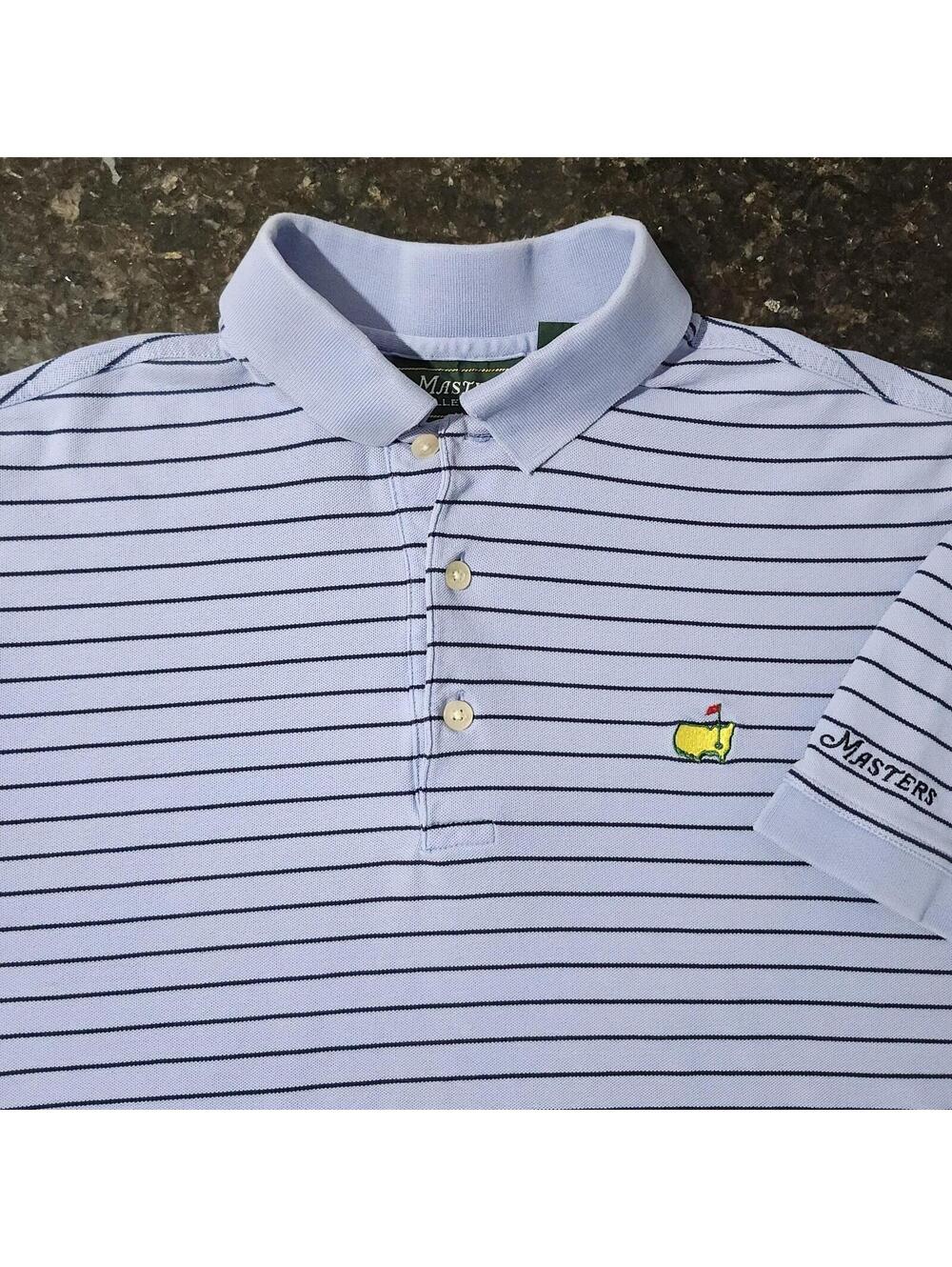 Masters Collection Augusta Golf Polo Shirt Mens Medium Preppy Casual Pima Cotton